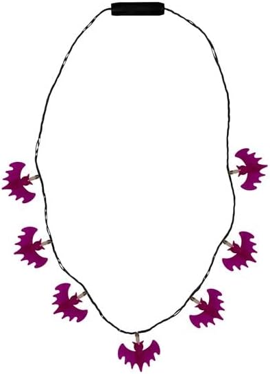 Windy City Novelties Divertidos collares de Halloween con luz LED espeluznante, 3 modos de luz, accesorios de Halloween para dulce o truco