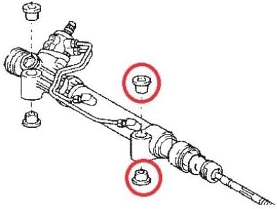 Kit de 4 bujes de cremallera de dirección para Toyota Land Cruiser Prado 120 J120 5 puertas 2002-2009