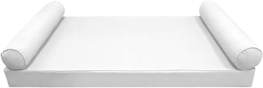 *Solo funda*-Estilo 5 Fundas de almohada para colchón de sofá cama al aire libre con ribete de tubería tamaño individual XL – AD106