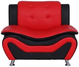 Puma – Silla Club de piel sintética – NegroRojo