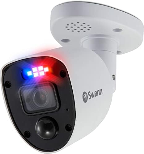 Swann Sistema de cámara de seguridad 4K HD, DVR de 8 canales con 2 TB, 4 cámaras bala de 8 MP con cable para interiores y exteriores, vigilancia