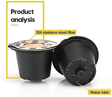 i Cafilas Cápsulas reutilizables recargables Filtro de cápsula de café compatible con máquinas de café Nespresso con cepillo de cuchara de café