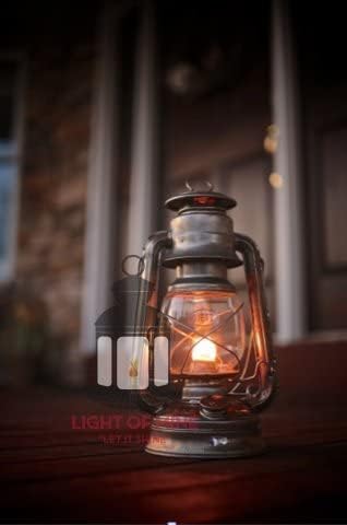 Light of Mine – Lámpara de aceite de plumas de princesa, ornamentada y decorativa, estilo pedestal antiguo, lámpara de huracán de aceite de vidrio