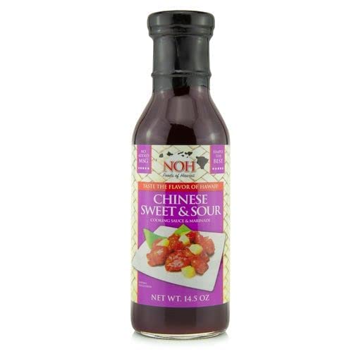 NOH Foods of Hawaii Salsa agridulce y agria botella de vidrio de 13.5 onzas (13.5, 1)
