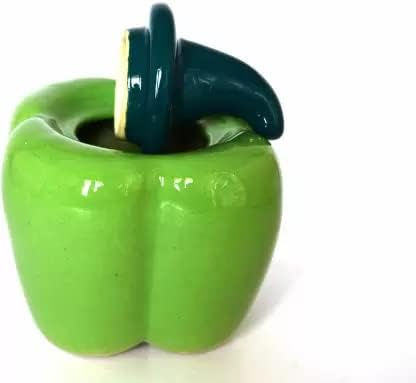 Tarro de cerámica para pepinillos decorativos de Capsicum  Tarro de almacenamiento de alimentos  Aachar multiusos, tarro de masala para cocina y