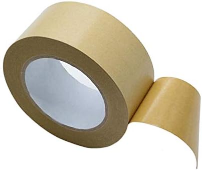 1 rollo de cinta de embalaje de papel kraft engomado marrón, cinta activada por agua, caja de cartón, cinta de embalaje y sellado, accesorios de