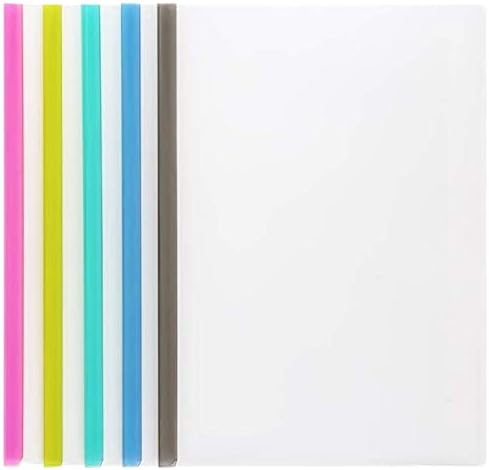 Carpeta de archivos con barra deslizante transparente con barra deslizante tipo U (capacidad de 40 hojas), suministros escolares de oficina,