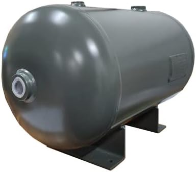 Tanque receptor de aire, 19 galones, horizontal universal, 16 x 25 pulgadas, 200 PSI, patas (19 galones)