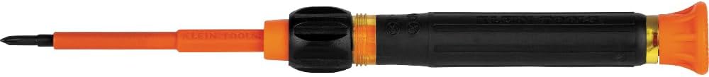 Klein Tools 32584INSR Juego de destornilladores de precisión 8 en 1 con estuche, juego aislado nominal de 1000 V con puntas Phillips, ranuradas y