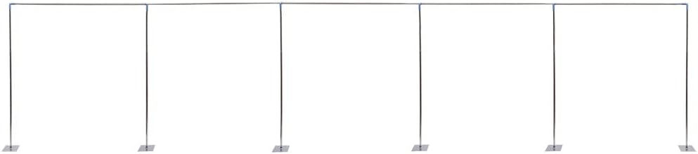 Soporte para telón de fondo de tubo de 10 x 50 pies, gran resistente, telón de fondo con base, telescópico, para bodas, fiestas, espectáculos de