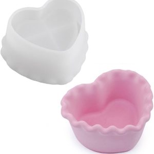 Soporte para hacer velas, moldes de resina en forma de corazón, maceta suculenta, moldes de silicona, molde epoxi para almacenamiento de joyas, Soporte para hacer velas, moldes de resina en forma de corazón, maceta suculenta, moldes de silicona, molde epoxi para almacenamiento de joyas,