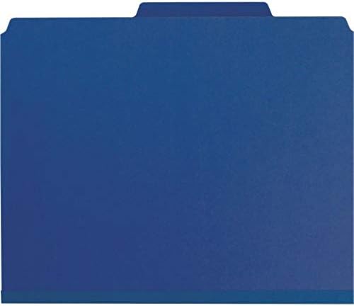 Smead – Carpeta de archivo para clasificación, de cartón prensado, con sujetadores SafeSHIELD, 3 divisiones, expansores de 7.6cm, tamaño carta, Azul