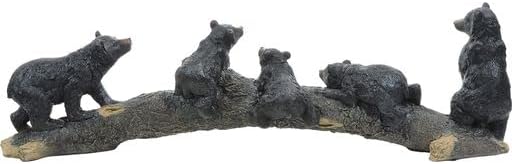 Escultura de cruce de oso de decoración de bosque negro