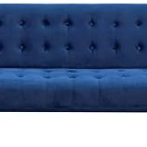 BOWERY HILL Sofá cama convertible de mediados de siglo para sala de estar, sofá cama de terciopelo con botones para apartamentos pequeños, sofá BOWERY HILL Sofá cama convertible de mediados de siglo para sala de estar, sofá cama de terciopelo con botones para apartamentos pequeños, sofá
