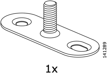 Placa de montaje # 141289 para BESTA STUBBARP Reemplazo para piezas de muebles IKEA
