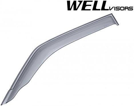 WellVisors Repuesto para Mitsubishi Montero 2001-2006 con clip, color humo, tintado de humo, viseras laterales para ventana, deflectores 3-847MI012