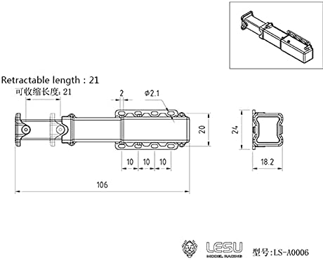 LESU – Piernas de elevación eléctricas de metal para 114 RC camión de remolque hidráulico DIY TMY