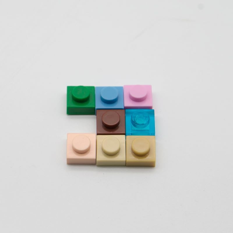 Placas azules clásicas a granel, placa azul 1×1, placas de construcción planas de 200 piezas, compatibles con piezas y piezas de Lego 1×1 placas