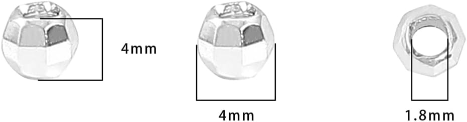 Láser plateado redondo espaciador granos 0.157×0.157 in 50pcs para la fabricación de joyas hallazgos no se deslustra