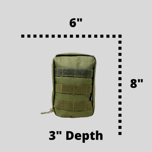 Molle Tactical IFAK – Bolsa de utilidad, equipo médico de primeros auxilios de estilo militar, nailon, resistente al agua