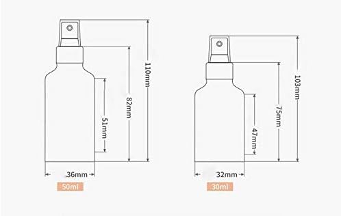3 botellas de aluminio de niebla fina con pulverizador de bomba negra, recipientes de atomizador de muestra vacía para aceites esenciales, perfume,