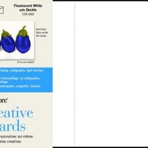 Strathmore Tarjetas creativas, color blanco fluorescente con borde cubierto, 5 x 6.875 pulgadas, paquete de 100 sobres incluidos, tarjetas de Strathmore Tarjetas creativas, color blanco fluorescente con borde cubierto, 5 x 6.875 pulgadas, paquete de 100 sobres incluidos, tarjetas de