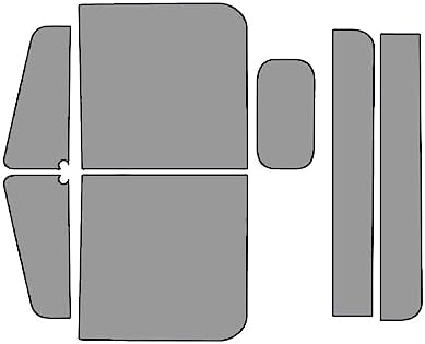 Rvinyl Kit de tinte de ventana compatible con Freightliner Classic 1996-2005 (base de cabina convencional XL) – Kit completo precortado – 50%