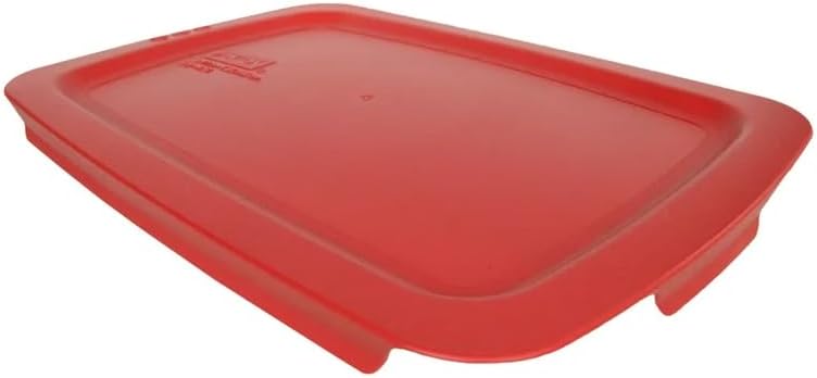 Pyrex C-232-PC – Tapa de repuesto para almacenamiento de alimentos de 2 cuartos de galón, color rojo (2 cuartos de galón), fabricada en los Estados