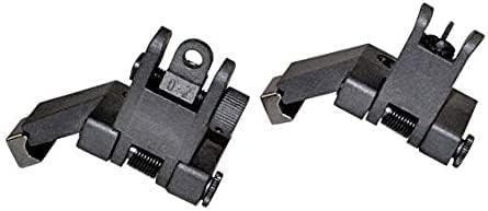 45 Degree Offset Flip Up Sight Low Profile Design Rapid Transition Front and Rear flip up Sights s-i-g-h-t with 3 and 5 Pieces Slot