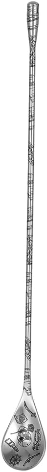 Juego de coctelera  Kit de accesorios de barra de 5 piezas con agitador Boston pesado, colador, jigger, cuchara mezcladora con patrón de rosa de