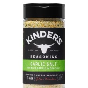 Kinders – Sal de ajo y sal marina de primera calidad, peso neto, 5.2 oz (147 g) Kinders – Sal de ajo y sal marina de primera calidad, peso neto, 5.2 oz (147 g)