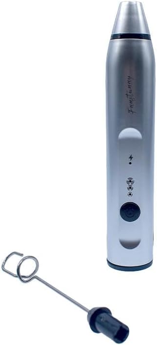 Espumador de cocina y casa mezcla cualquier espumador de líquidos de mano con 3 cabezales, batidor eléctrico de espuma con mini espumador recargable