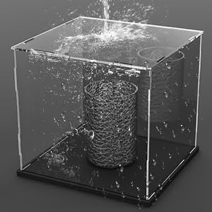 Vitrina de acrílico con base acrílica negra, cajas de acrílico para exhibición, vitrina a prueba de polvo, caja de encimera de cubo, vitrinas para