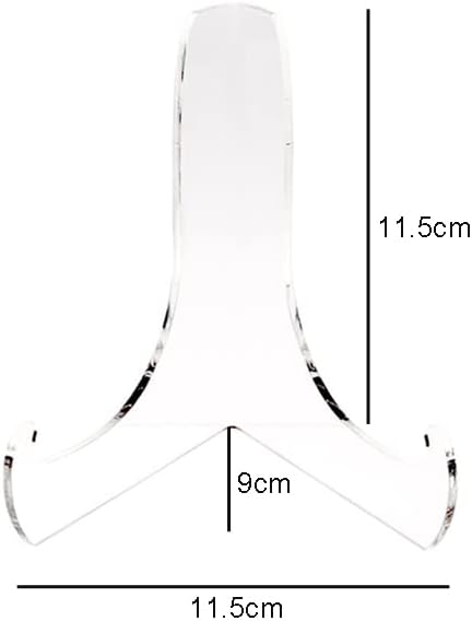 2 soportes de placa acrílica en ángulo de 60 grados, soporte acrílico para libros, caballete acrílico, placa acrílica, soporte de mesa, caballete