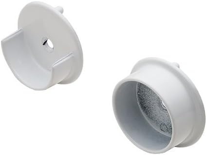 Synergy Collection – Soporte de tubo para armario, 1 par para barra de armario de 1 516 pulgadas de diámetro (zinc, blanco)