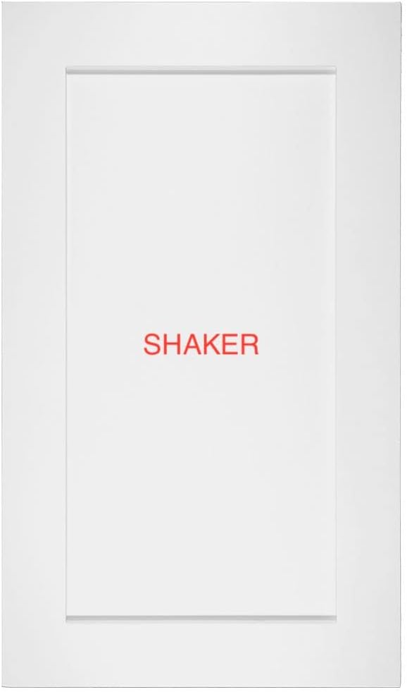 Reemplazo de puerta de gabinete de MDF imprimado para baño, cocina, armario, 21 pulgadas de alto (agitador, 15 pulgadas de ancho)