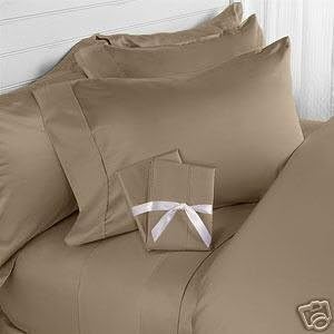 Wrinkle Resistant – 1200 Thread Count Silky Soft Luxurious 4-Piece Sheet Set, Deep Pockets Fits Up to 16″ – All Size and Colors, Queen, Taupe