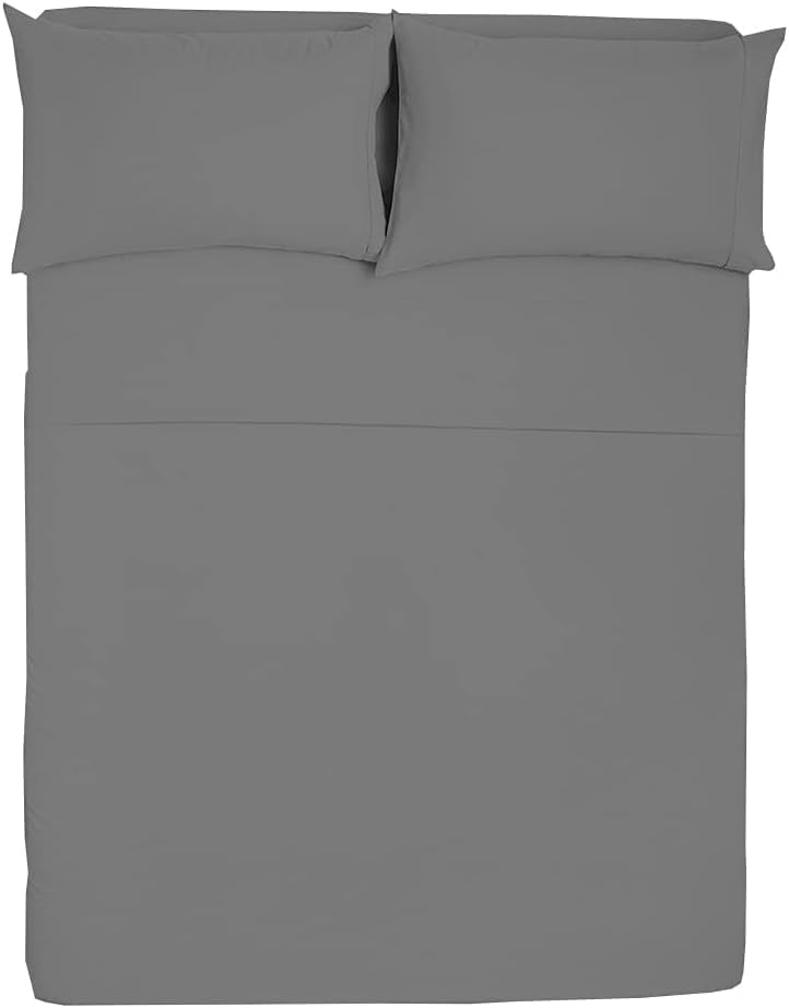 Juego de sábanas de microfibra de alta calidad para caravana, (72 x 80 pulgadas), tamaño King para cámper, gris oscuro, sólido, se adapta a