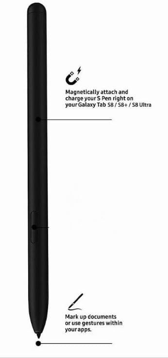 Para Galaxy Tab S9 Stylus Pen (con Bluetooth) Reemplazo para Samsung Galaxy Tab S9 UltraTab S9 PlusTab S9 All Version Stylus Pen Touch S Pen (negro)