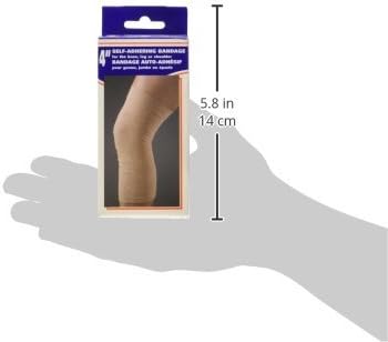 CHAMPION Vendaje elástico autoadherente ajustable, beige, universal, 4 pulgadas de ancho