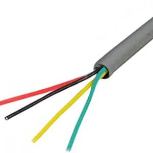 NAC Wire and Cables Cable de altavoz trenzado de 4 conductores de 250 pies, 22 AWG, cable de audio gris, alambre de cobre ignífugo, aislamiento de NAC Wire and Cables Cable de altavoz trenzado de 4 conductores de 250 pies, 22 AWG, cable de audio gris, alambre de cobre ignífugo, aislamiento de