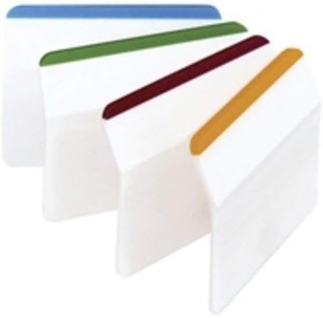 Post-it Pestañas, 2 pulgadas, forradas, colores primarios surtidos, 6 pestañascolor, 4 colores, 24 pestañaspaquete (686F-1) (paquete de 2)