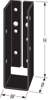 Simpson Strong Tie APLH26 Outdoor Accents – Percha para vigas de luz con brida oculta de 2 x 6 pulgadas, acero, 1.75 pulgadas (paquete de 2)