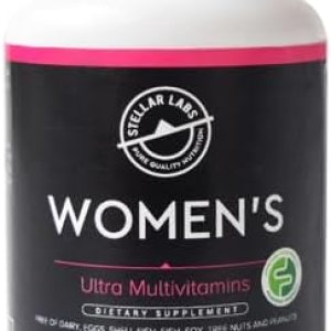 Stellar Labs Multivitamínico para mujeres, 60 unidades, fácil de tragar, multivitamina diaria para adultos, mezcla energética, apoyo femenino, Stellar Labs Multivitamínico para mujeres, 60 unidades, fácil de tragar, multivitamina diaria para adultos, mezcla energética, apoyo femenino,