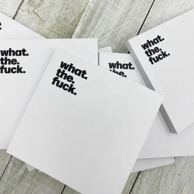 Nota adhesiva divertida, regalo divertido, bloc de notas adhesivas What The Fuck, 3 notas adhesivas divertidas para adultos, divertido accesorio de