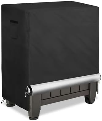 Keter Unity – Funda de mesa de preparación al aire libre con cremallera dividida para carrito de mesa portátil pequeño para parrilla, resistente al