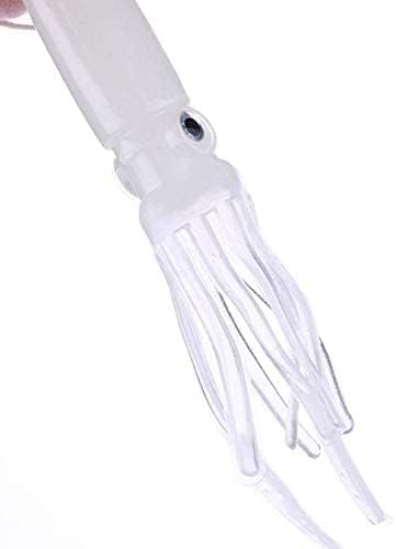 20 señuelos de pesca suaves y luminosos para pesca que brillan en la oscuridad, 4 pulgadas, 16 onzas (blanco)