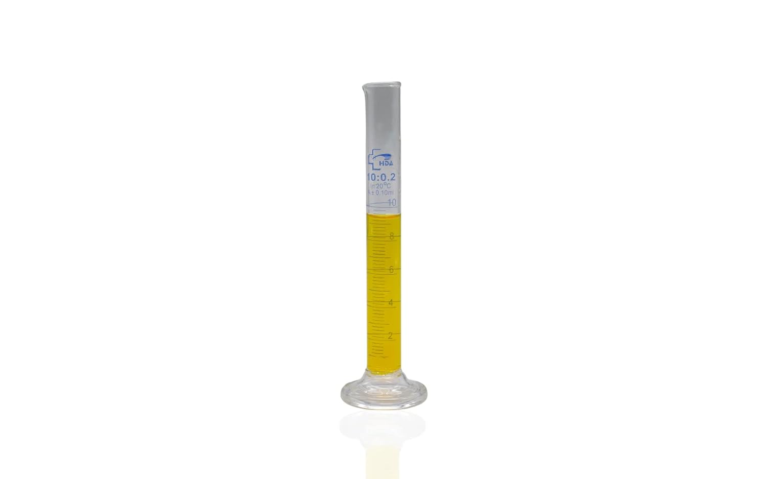 HDA Cilindros de medición de vidrio 0.3 fl oz, base redonda, con boquilla y graduación, instrumento volumétrico, cristalería para laboratorios,