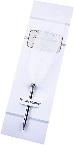 Bolígrafo de plumas naturales para niños, escritura escolar, firmas, pluma retro para escribir en la boda