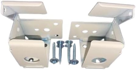 Soportes de persiana para barandilla de 1″ X 1 12″ (1 par con 4 tornillos) marfil